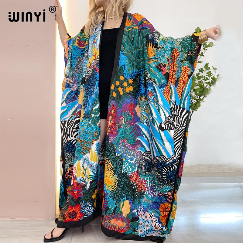Robe Silk Women - WINYI Африка Ближний Восток Женское кимоно-кардиган