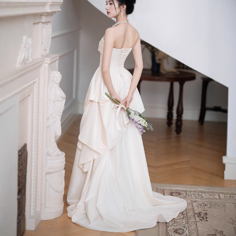 Strapless Bra Backless - Французское свадебное платье без бретелек для