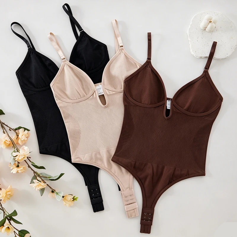 Shapewear Bodysuit Firm - Женское боди без спинки, корректирующее фигуру,