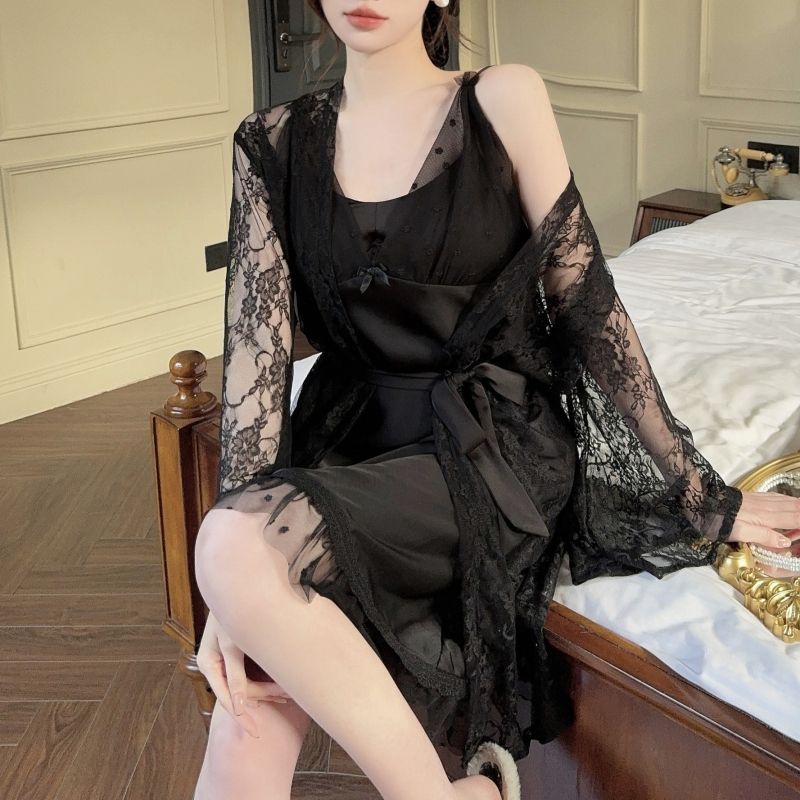 Лето 2025 г., 2 шт., сексуальн – обзор и цена Robe Silk Women