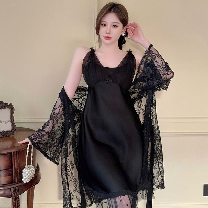Лето 2025 г., 2 шт., сексуальн – обзор и цена Robe Silk Women