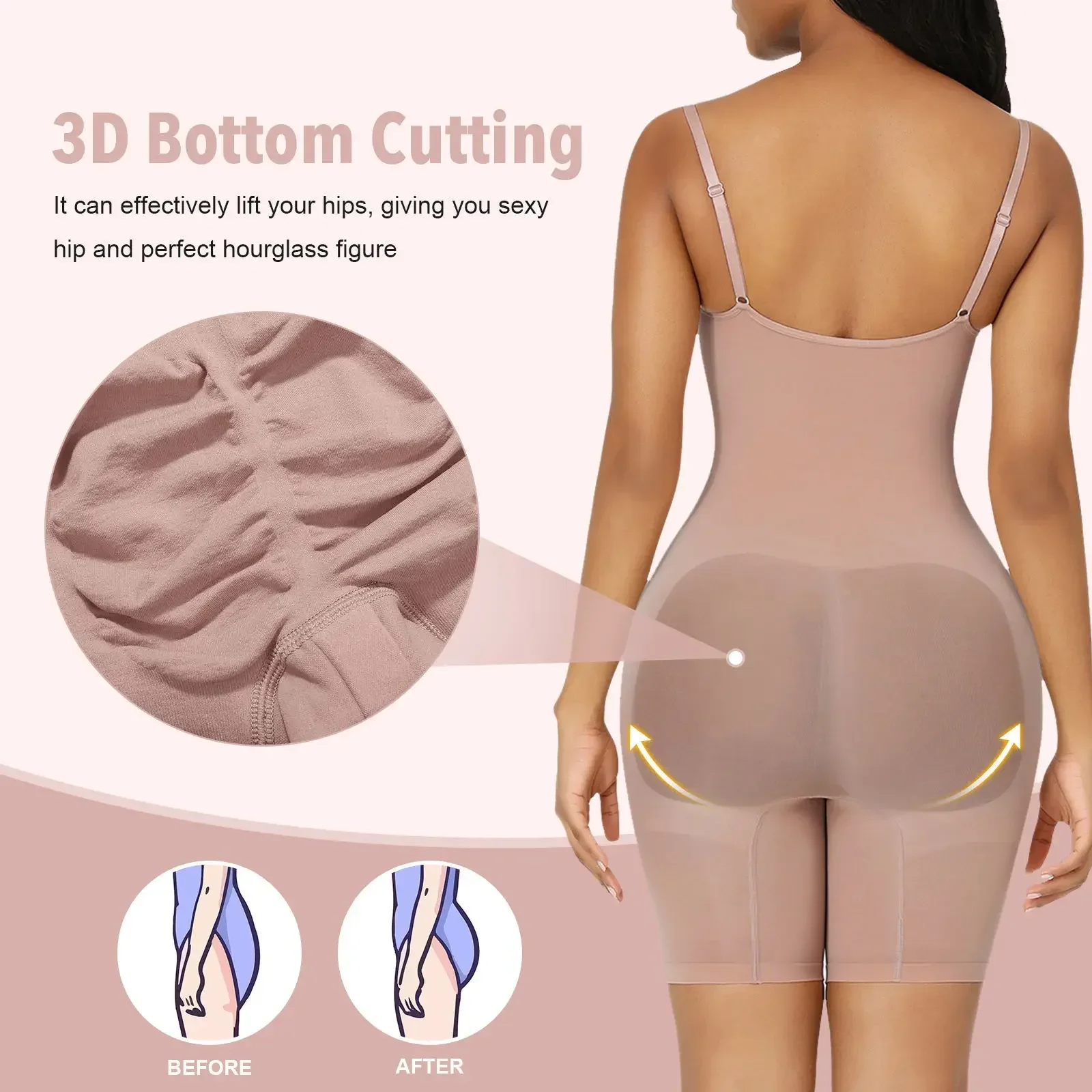 Бесшовное корректирующее боди  – обзор и цена Shapewear Bodysuit Firm