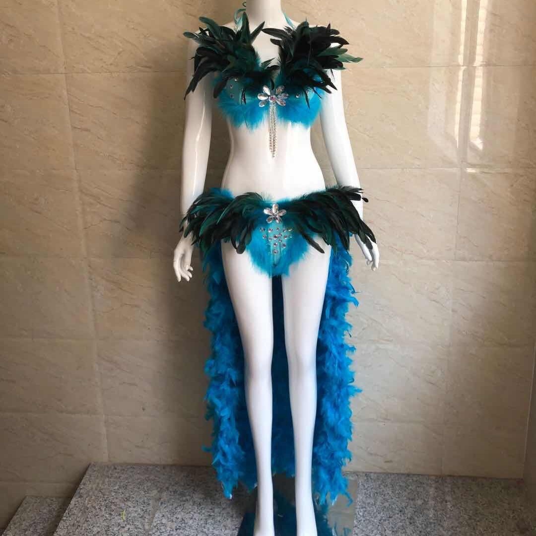 Женский костюм-бикини с перьям – обзор и цена Thong Bikini Women
