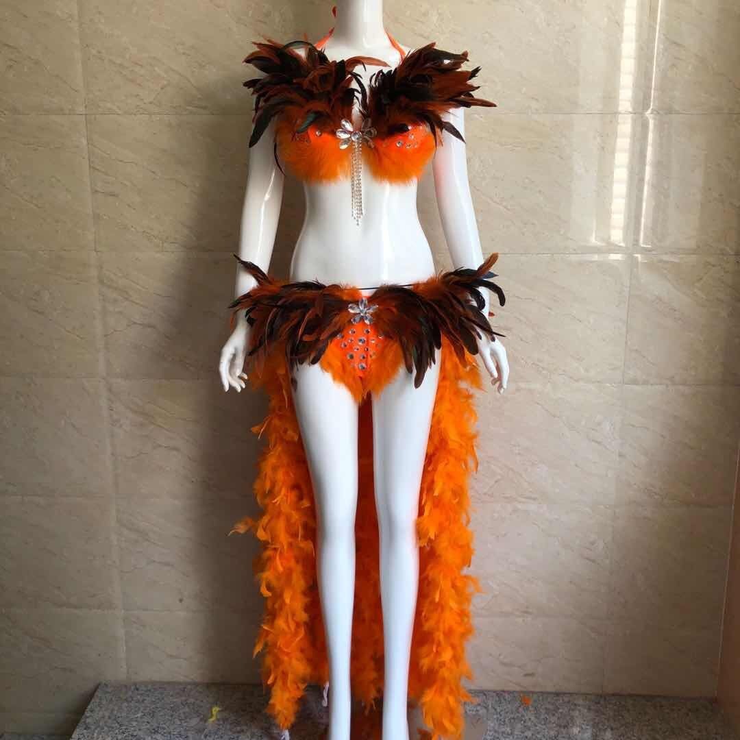 Женский костюм-бикини с перьям – обзор и цена Thong Bikini Women
